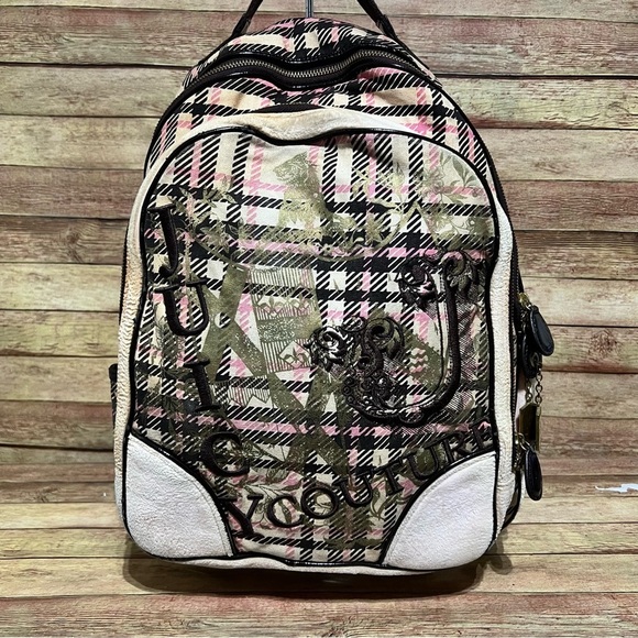 Juicy Couture Pink Velvet Y2K Backpack - Picture 2 of 11